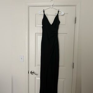 Flattering Black Bridesmaid Maxi Dress